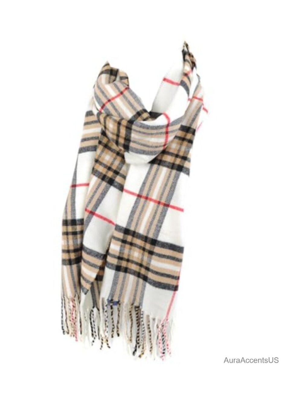 Soft Cashmere Feel Scarf for Men and Women Plaid Winter Style